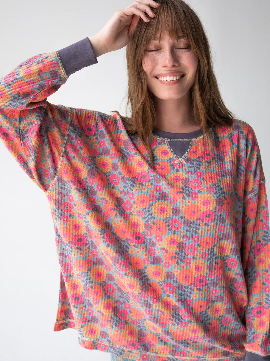 Mix & Match Thermal Pajama Top - Pink