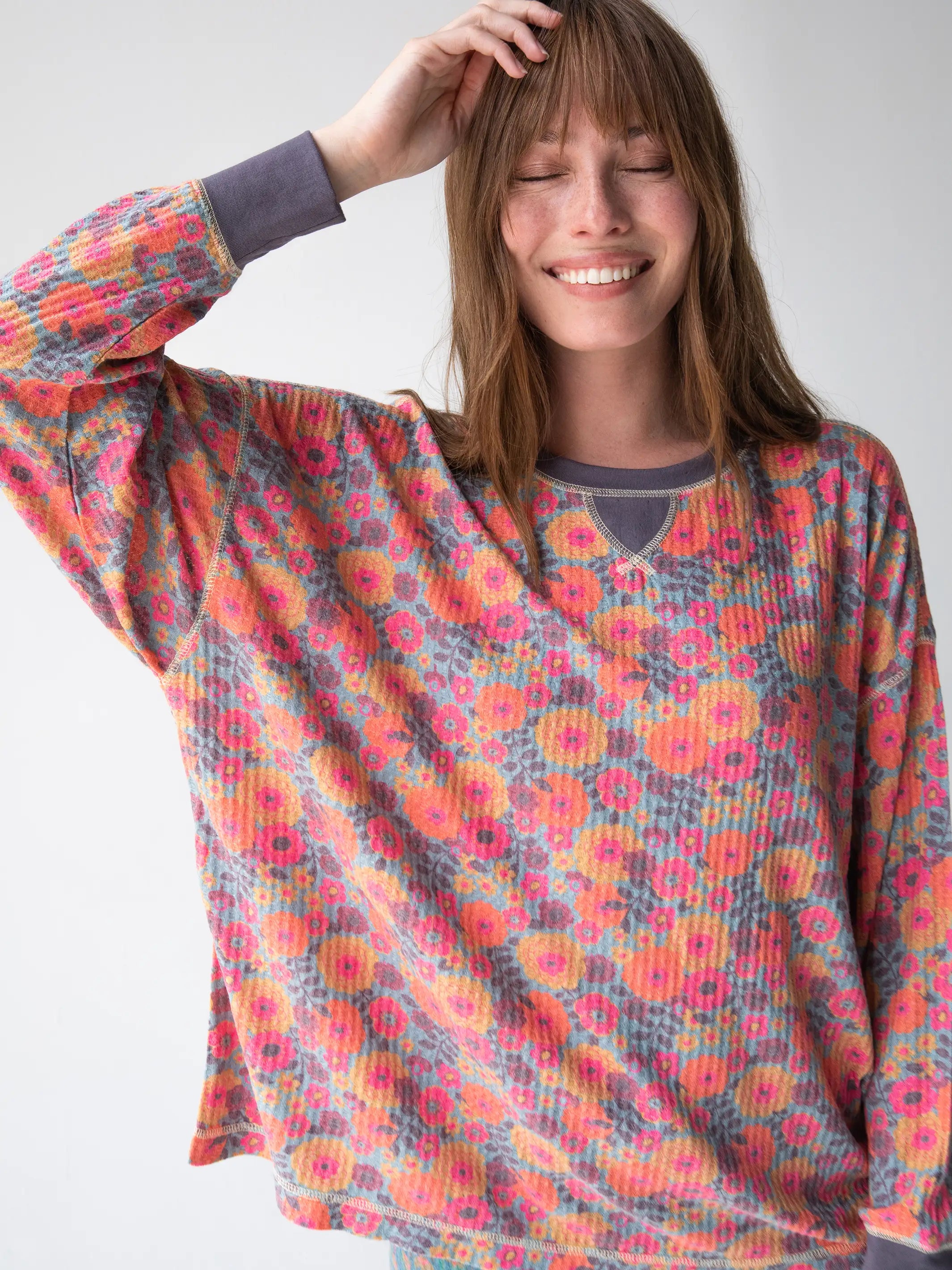 Mix & Match Thermal Pajama Top - Pink
