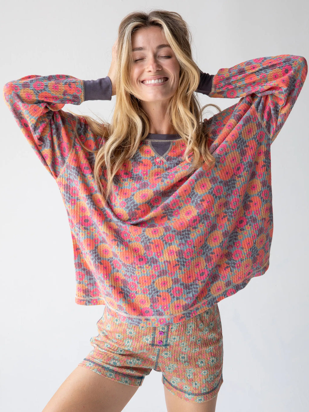 Mix & Match Thermal Pajama Top - Pink