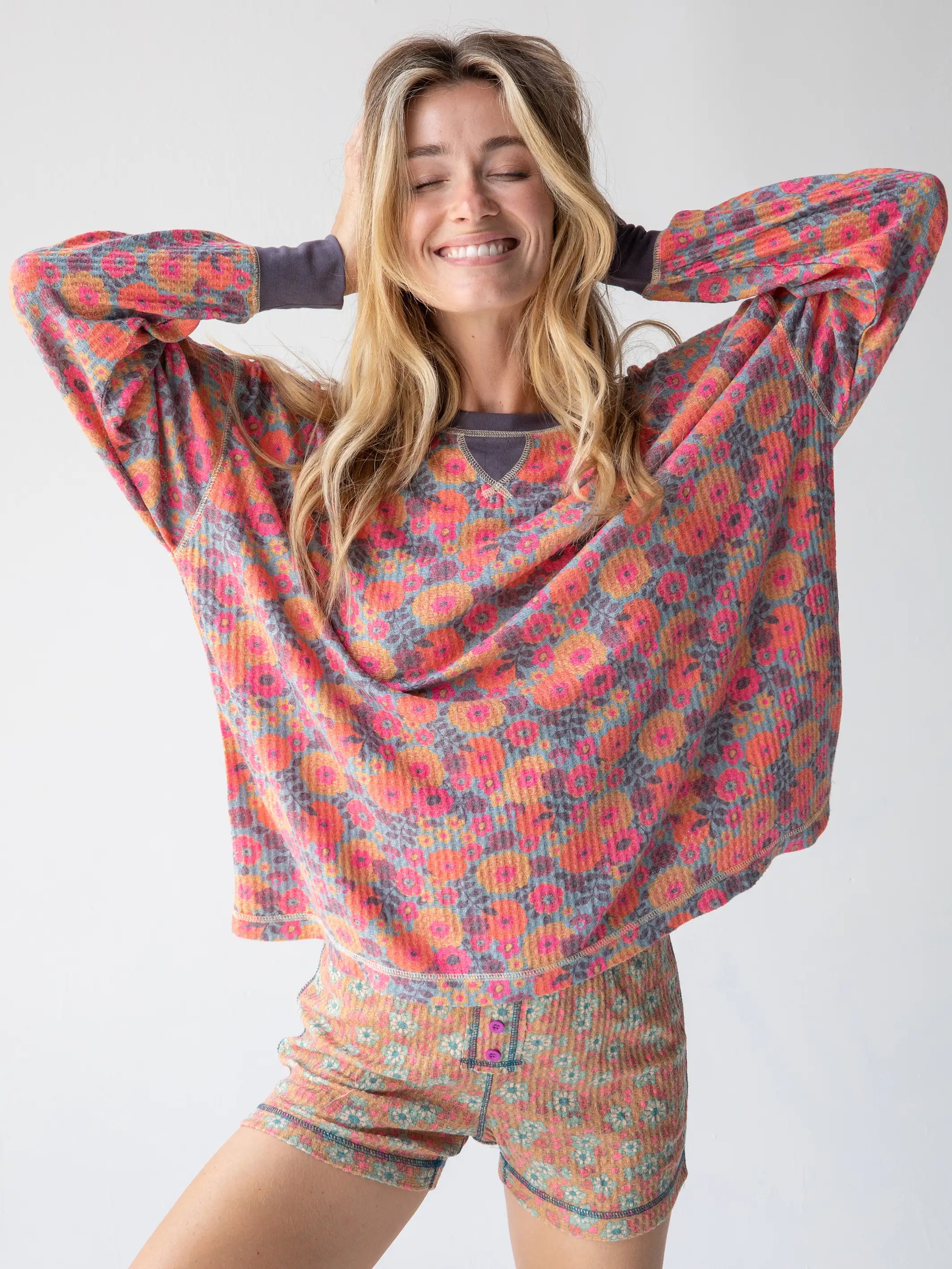 Mix & Match Thermal Pajama Top - Pink