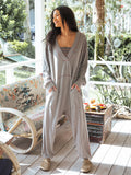 Johnnie Cotton Jumpsuit - Charcoal