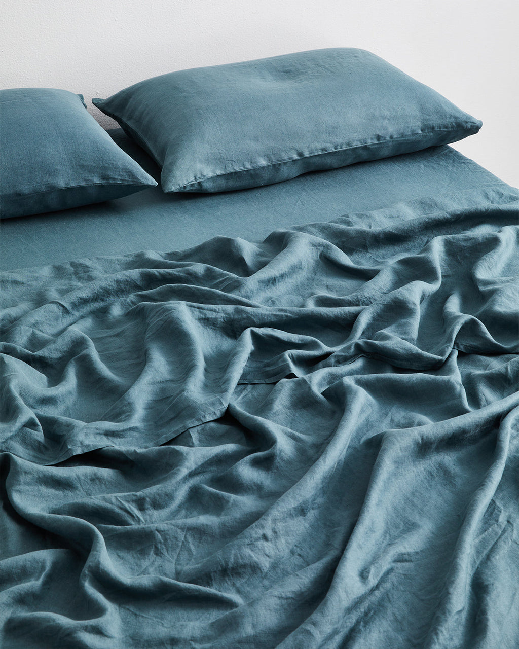 Petrol 100% French Flax Linen Sheet Set